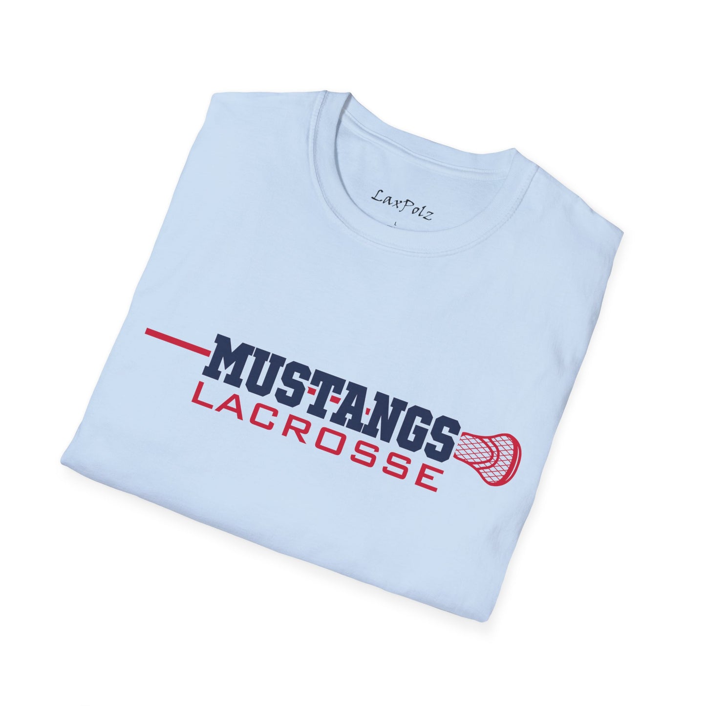 Mustangs Lacrosse Stick Logo Softstyle T-Shirt