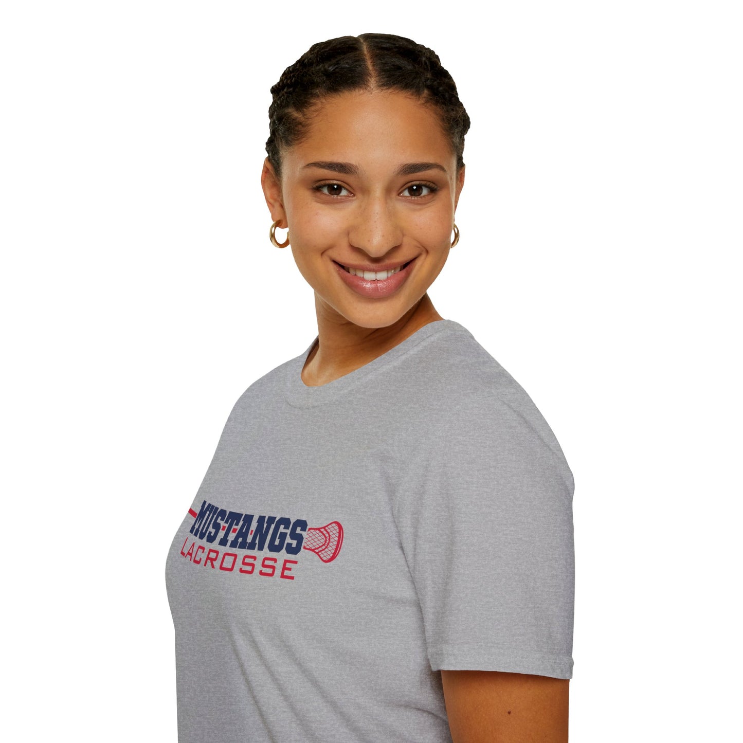 Mustangs Lacrosse Stick Logo Softstyle T-Shirt
