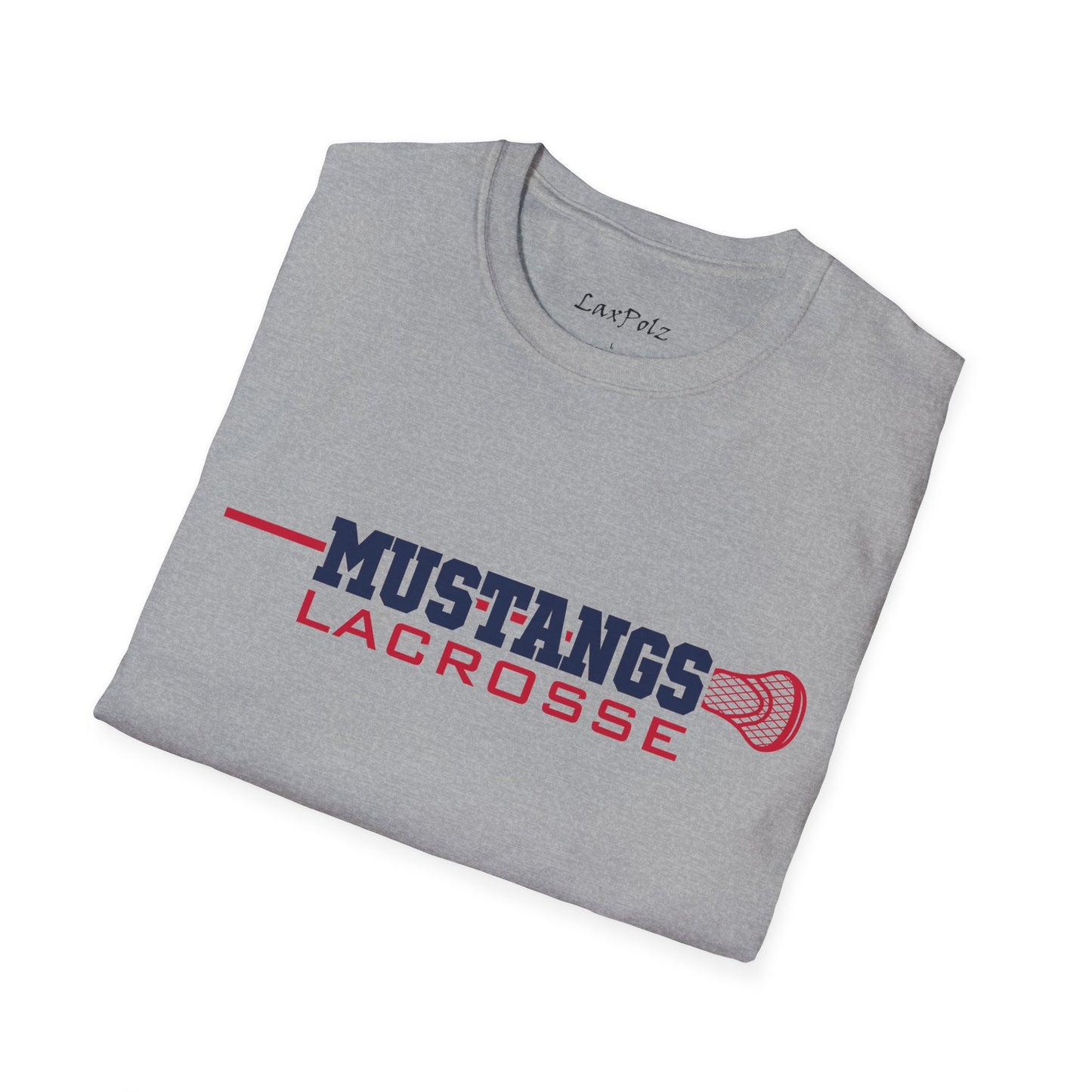 Mustangs Lacrosse Stick Logo Softstyle T-Shirt