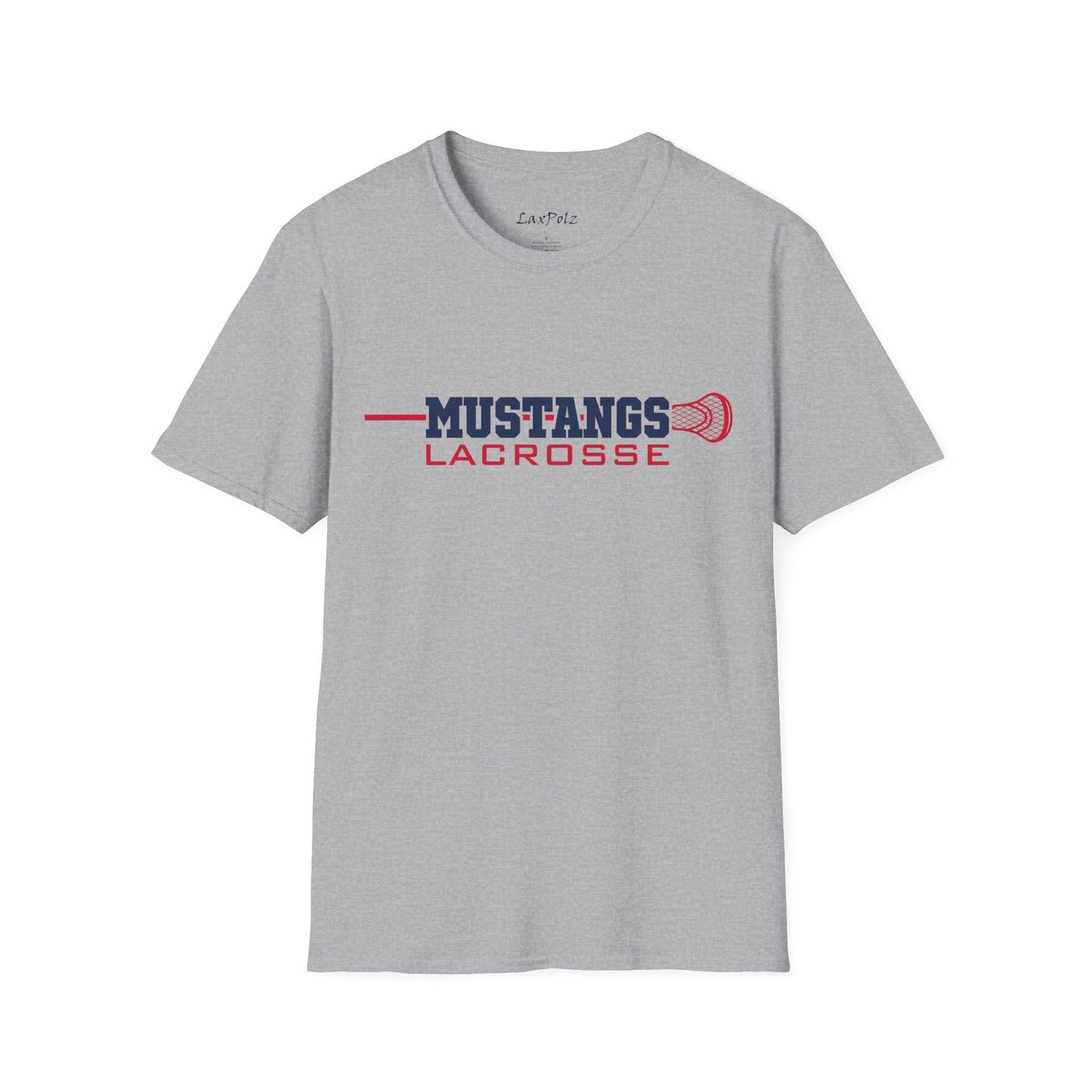 Mustangs Lacrosse Stick Logo Softstyle T-Shirt