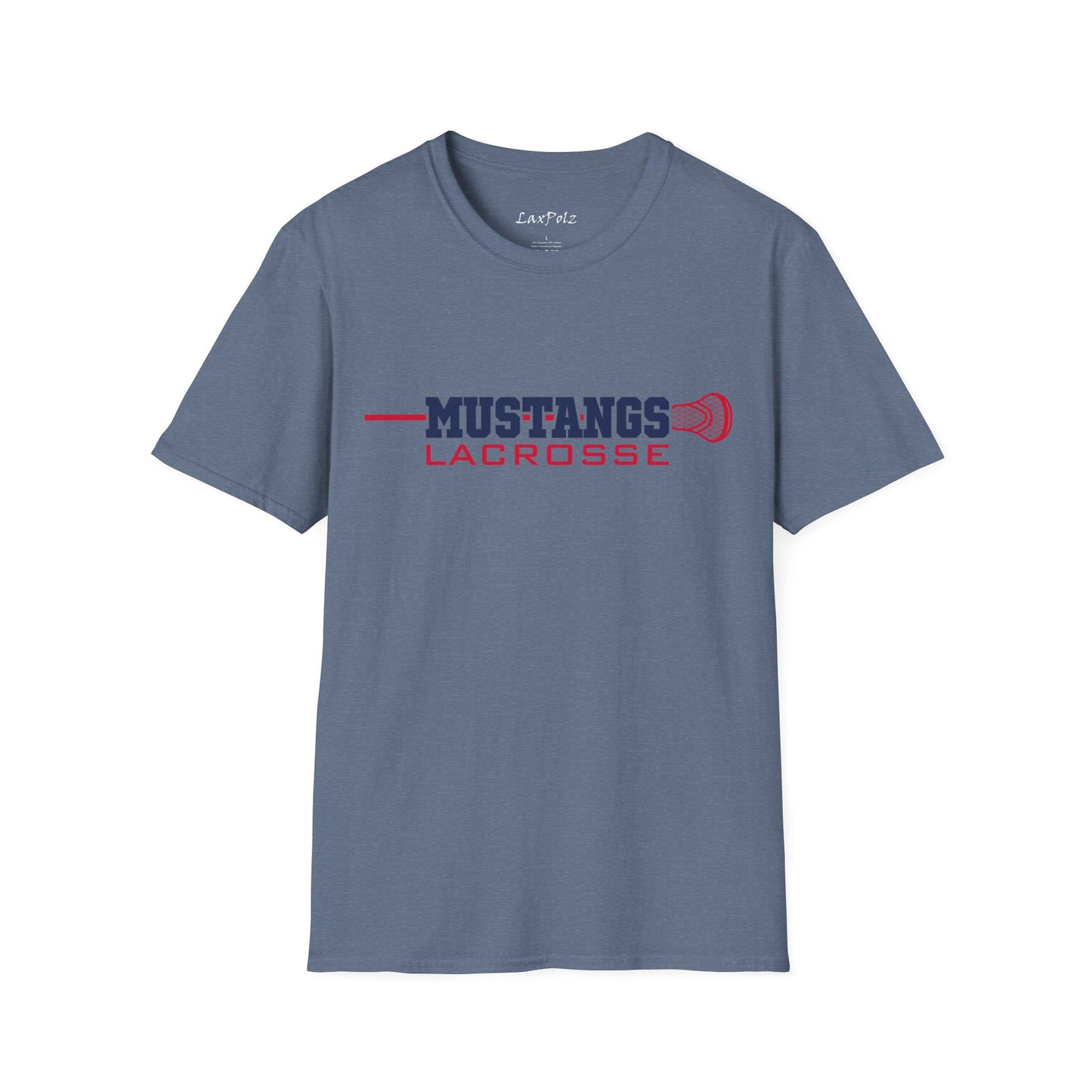 Mustangs Lacrosse Stick Logo Softstyle T-Shirt