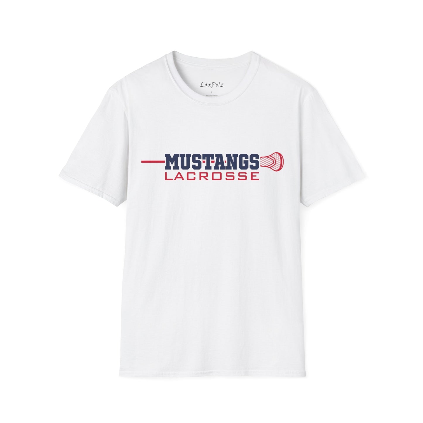 Mustangs Lacrosse Stick Logo Softstyle T-Shirt