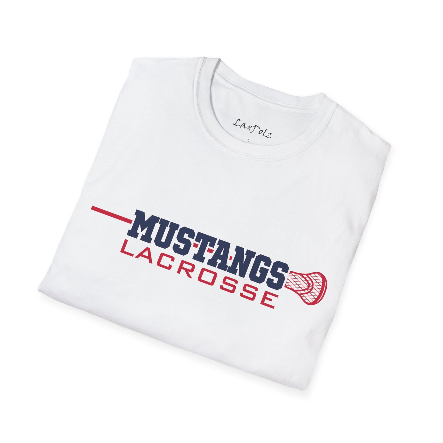 Mustangs Lacrosse Stick Logo Softstyle T-Shirt